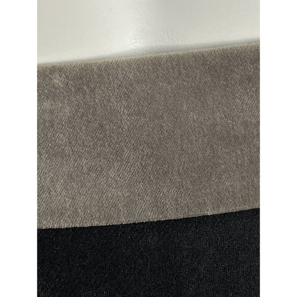 Kenneth Cole Mini Skirt Black Grey Wool Velvet Like Block 6 Above Knee Zips - Picture 7 of 12